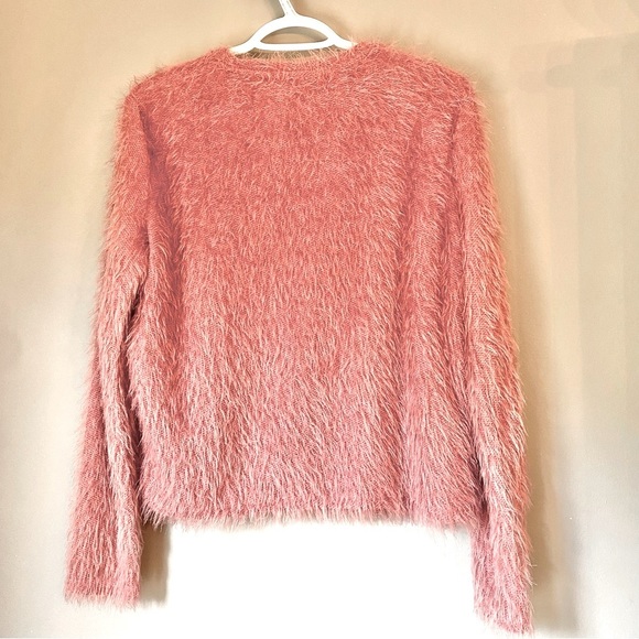 Mango Pink Fuzzy Long Sleeve Top - Picture 2 of 5